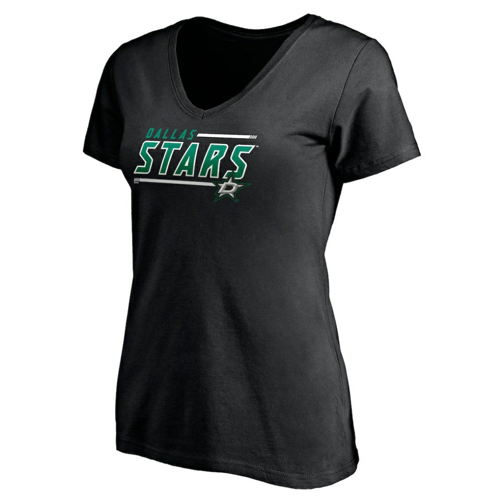 Dallas Stars - Women's Mascot In Bounds V-Neck T-Shirt Black
