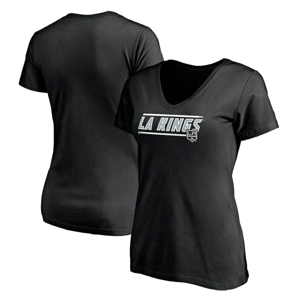 Los Angeles Kings - Women's Mascot In Bounds V-Neck T-Shirt Black