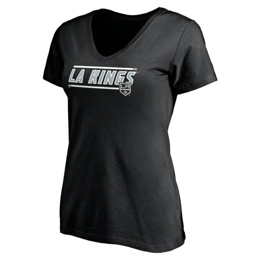 Los Angeles Kings - Women's Mascot In Bounds V-Neck T-Shirt Black