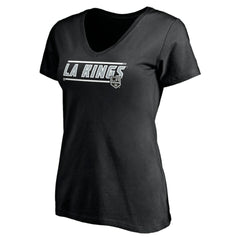 Los Angeles Kings - Women's Mascot In Bounds V-Neck T-Shirt Black