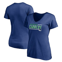 Vancouver Canucks - Women's Mascot In Bounds V-Neck T-Shirt Blue