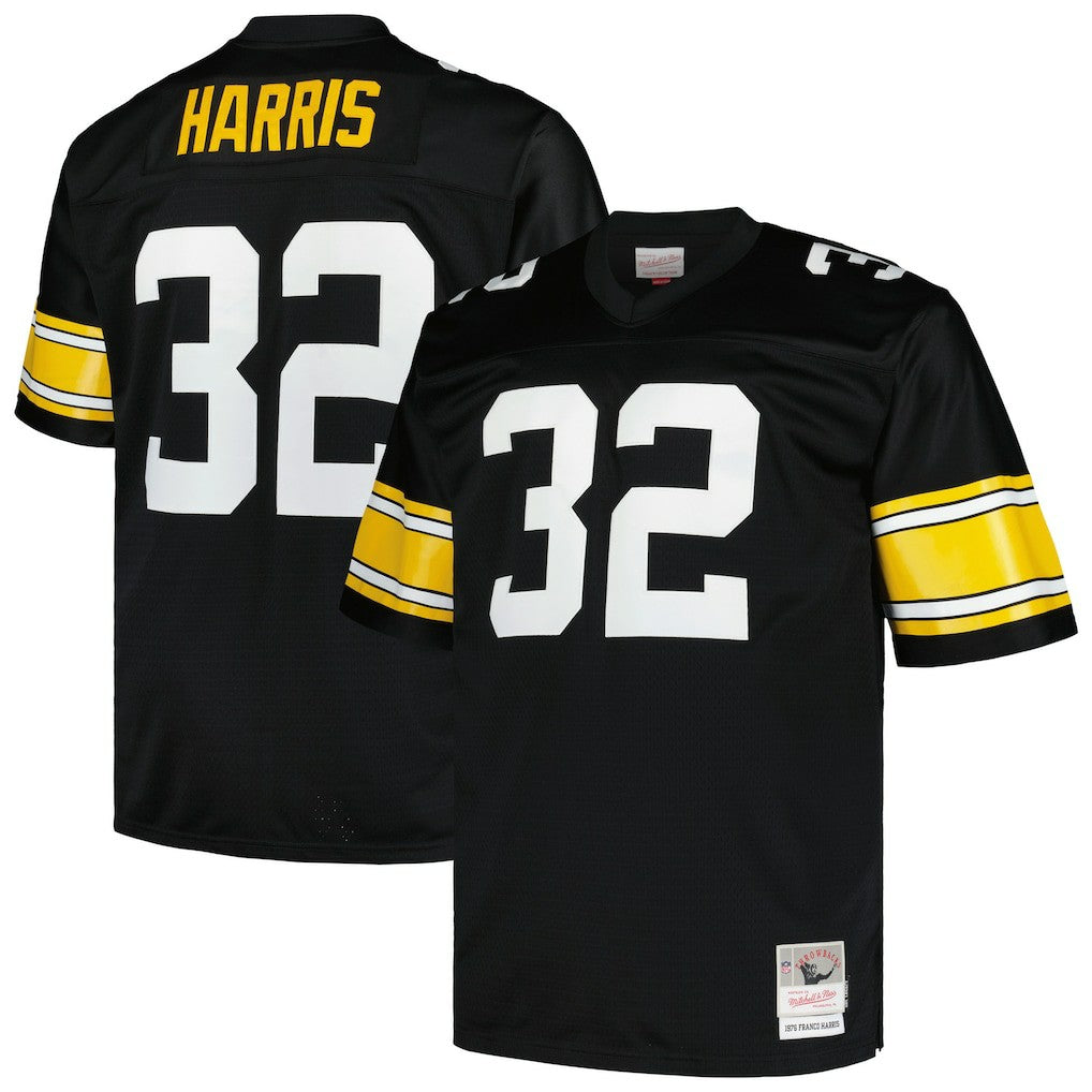 Franco Harris Pittsburgh Steelers Big & Tall 1976 Legacy Retired Player Jersey Black - Mitchell & Ness
