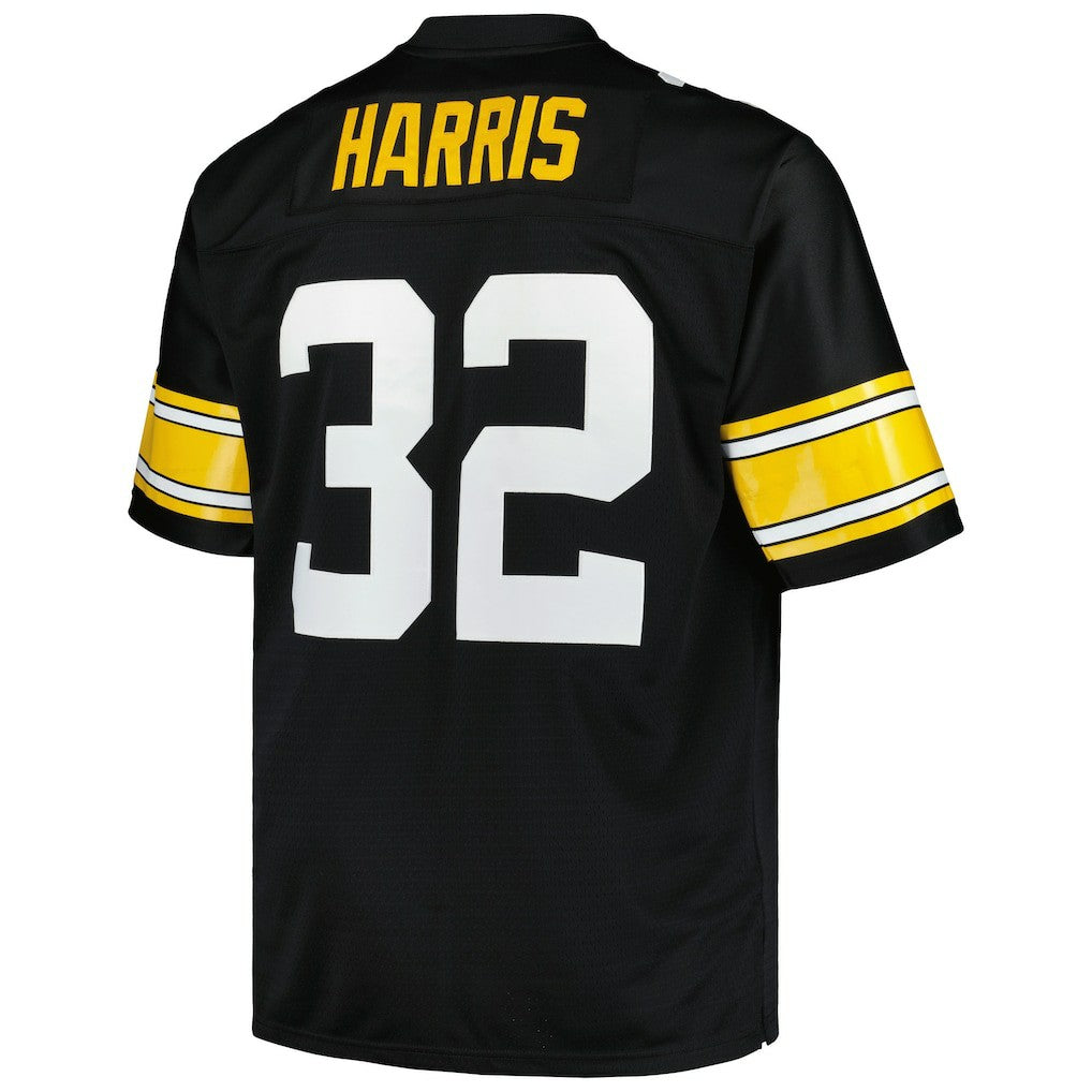 Franco Harris Pittsburgh Steelers Big & Tall 1976 Legacy Retired Player Jersey Black - Mitchell & Ness