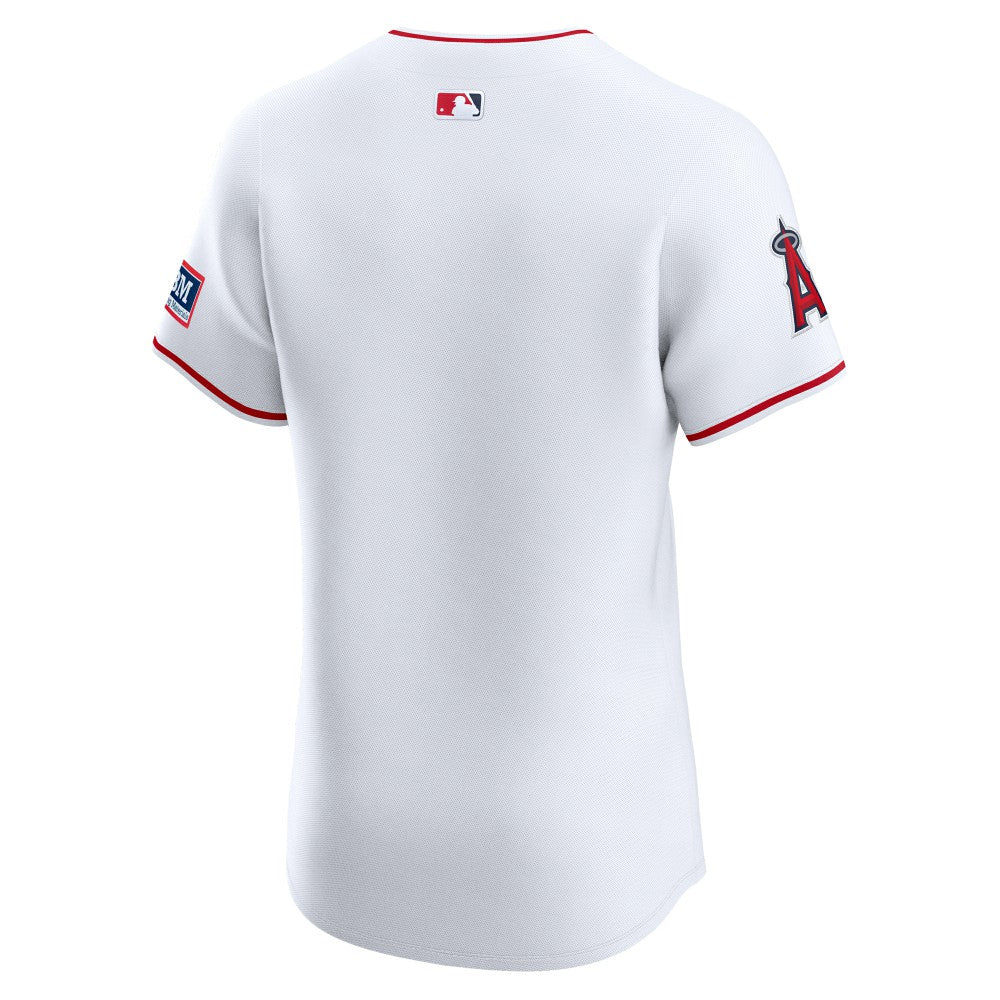 Los Angeles Angels Nike Home Elite Patch Jersey - White | MLB Jerseys
