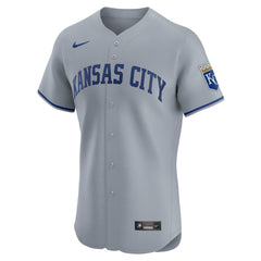 Kansas City Royals Nike Road Vapor Premier Elite Patch Jersey Sale