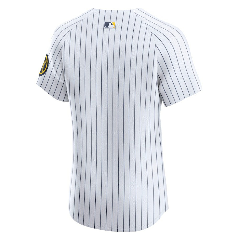 Milwaukee Brewers Nike Alternate Vapor Premier Elite Patch Jersey - White | MLB Jerseys