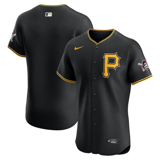 Pittsburgh Pirates Nike Alternate Vapor Premier Elite Patch Jersey - Black | MLB Jerseys