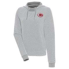 Cincinnati Reds Antigua Women's Axe Bunker Tri-Blend Pullover Hoodie Lifestyle