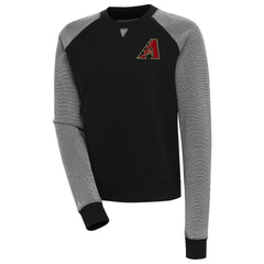 Arizona Diamondbacks Antigua Women's Flier Bunker Tri-Blend Pullover Sweatshirt Lifestyle