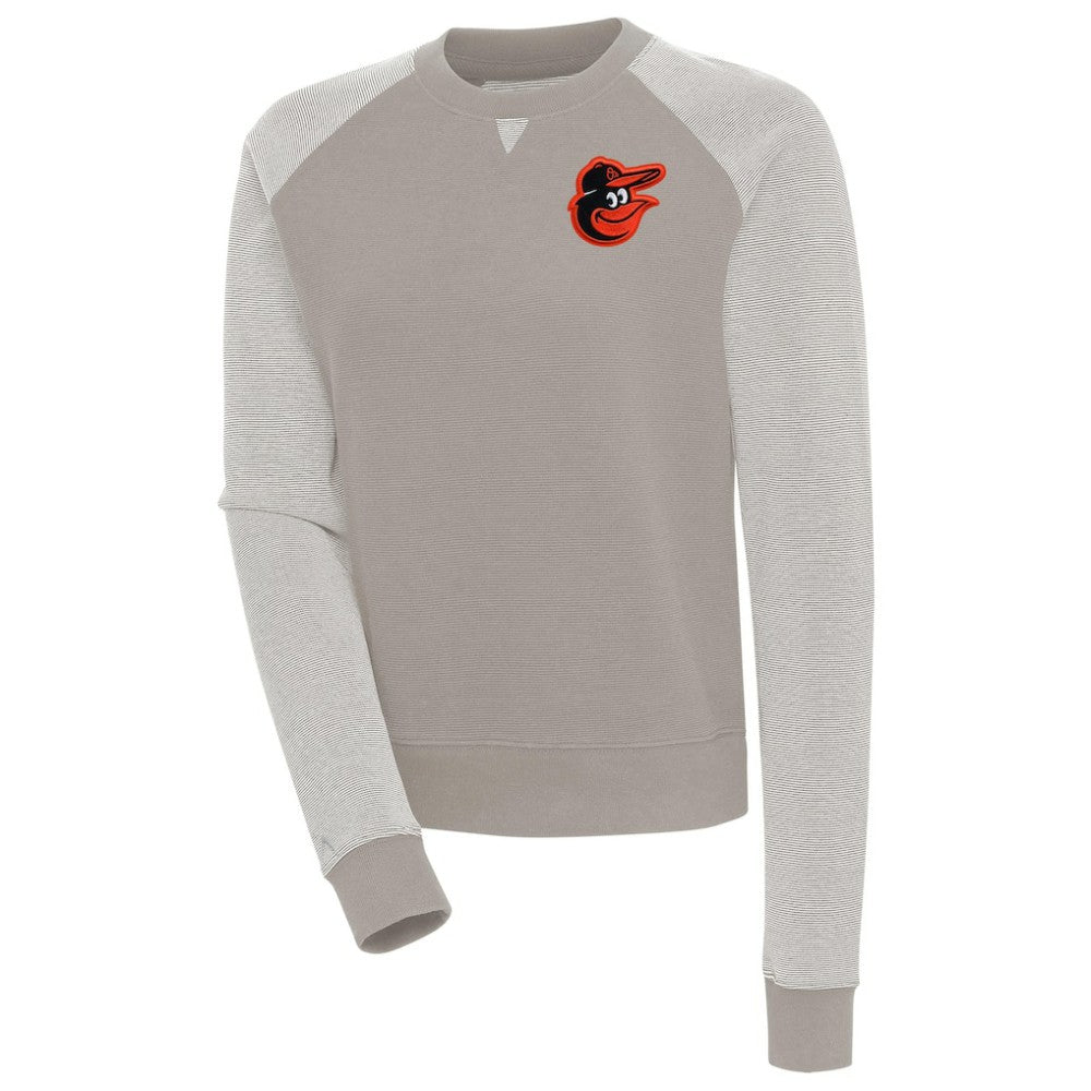 Baltimore Orioles Antigua Women's Flier Bunker Tri-Blend Pullover Sweatshirt Sale