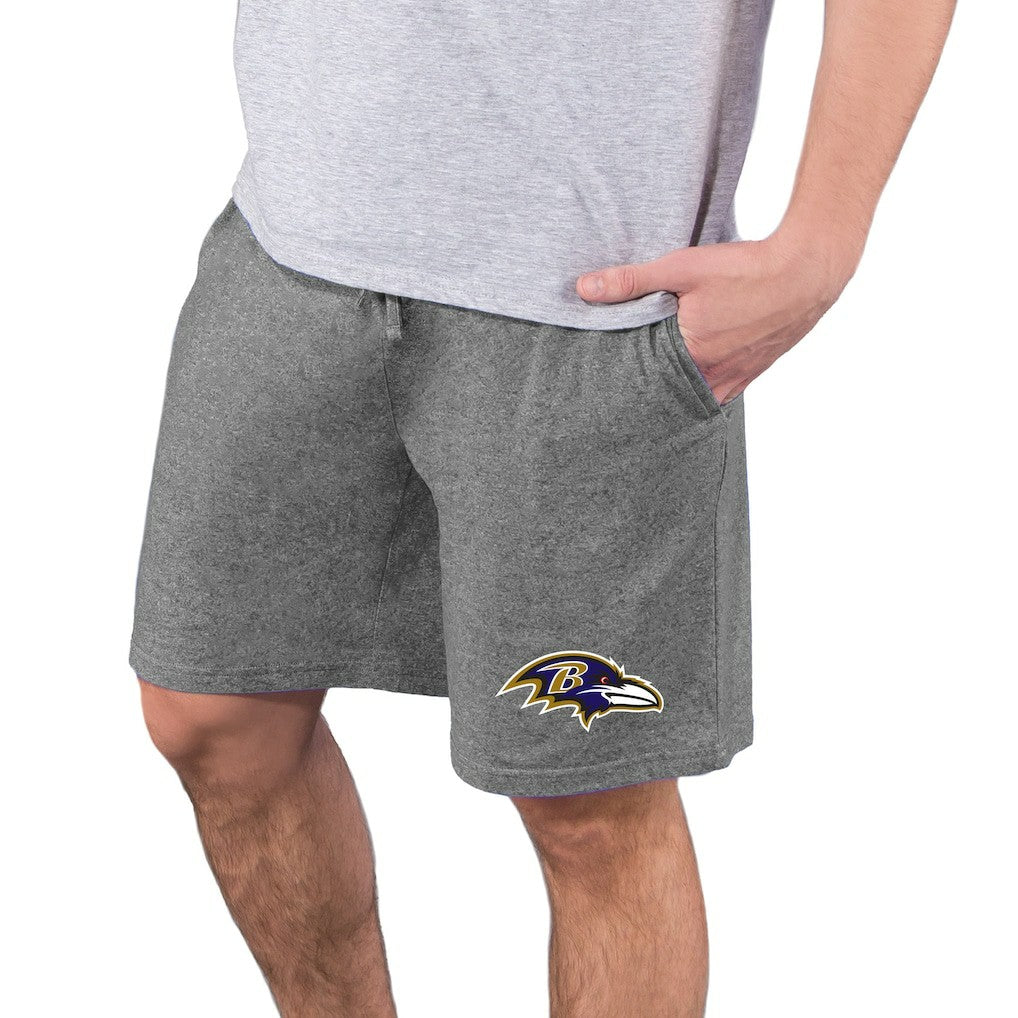Baltimore Ravens Concepts Sport Quest Knit Jam Shorts Charcoal - NFL
