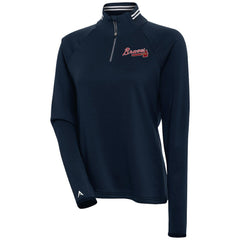 Atlanta Braves Antigua Women's Milo Raglan Quarter-Zip Pullover Top discount