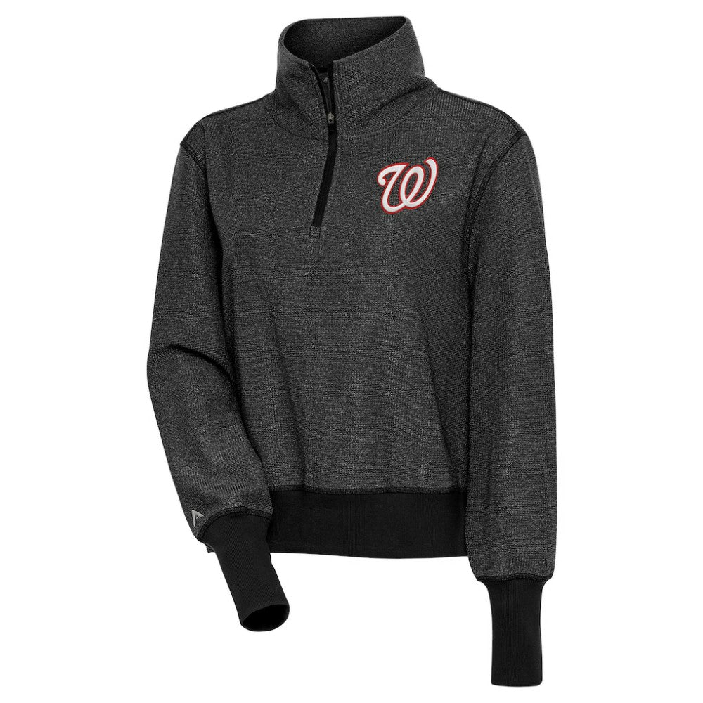 Washington Nationals Antigua Women's Upgrade Half-Zip Pullover Top Lifestyle