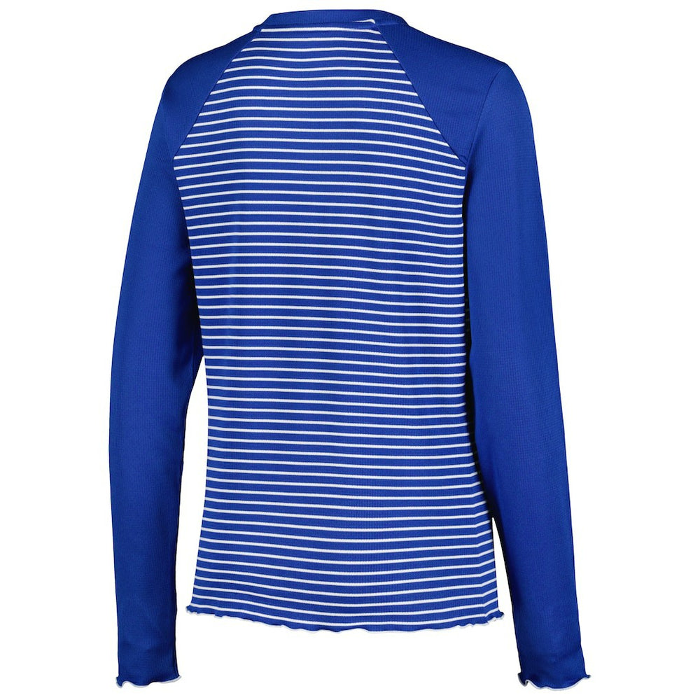 Buffalo Bills Antigua Women's Maverick Waffle Henley Long Sleeve T-Shirt Royal - NFL