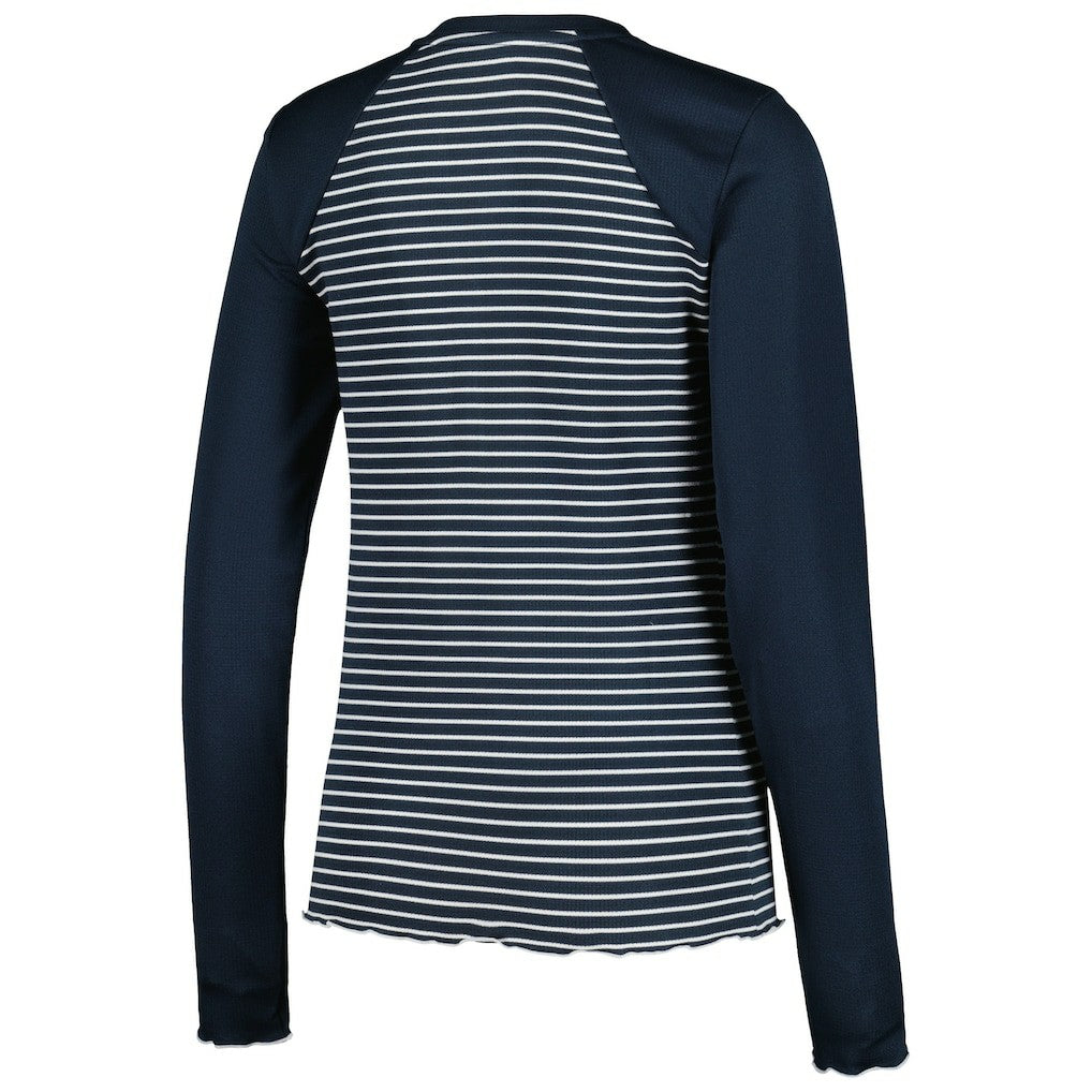 Chicago Bears Antigua Women's Maverick Waffle Henley Long Sleeve T-Shirt Navy - NFL