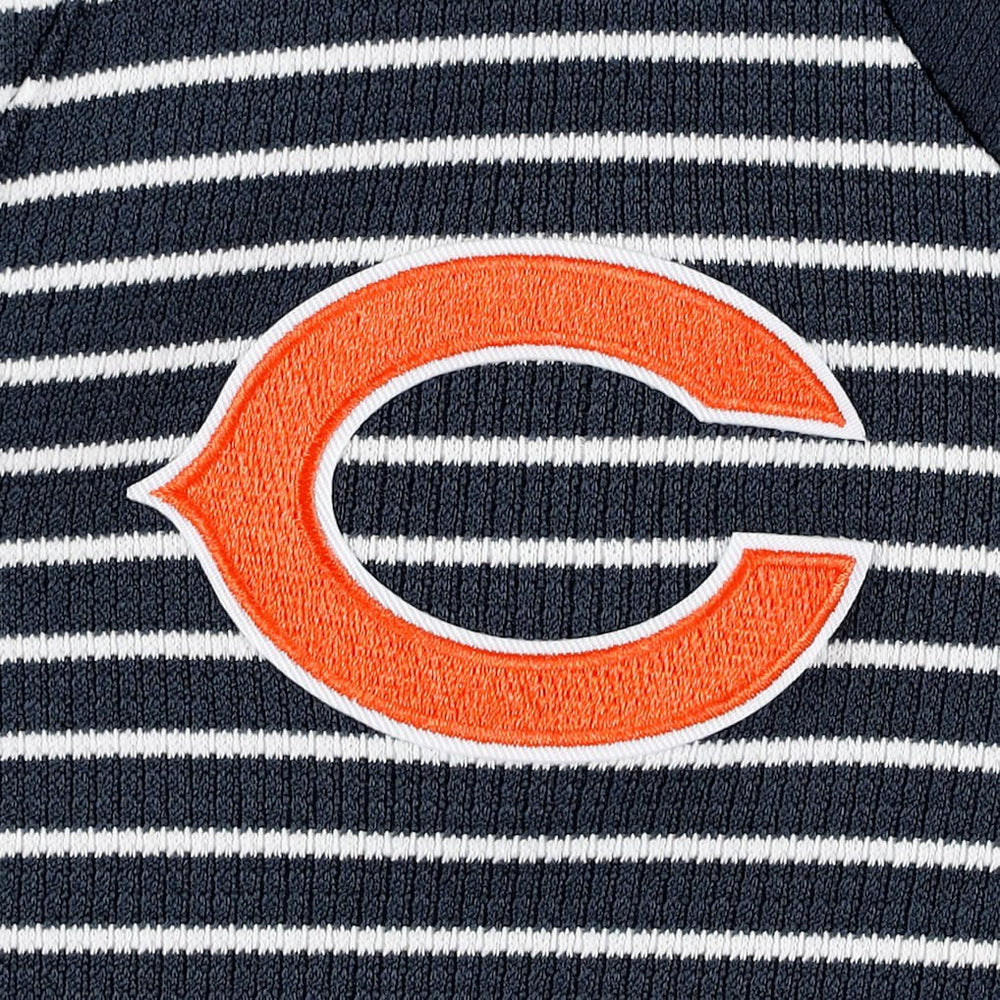 Chicago Bears Antigua Women's Maverick Waffle Henley Long Sleeve T-Shirt Navy - NFL