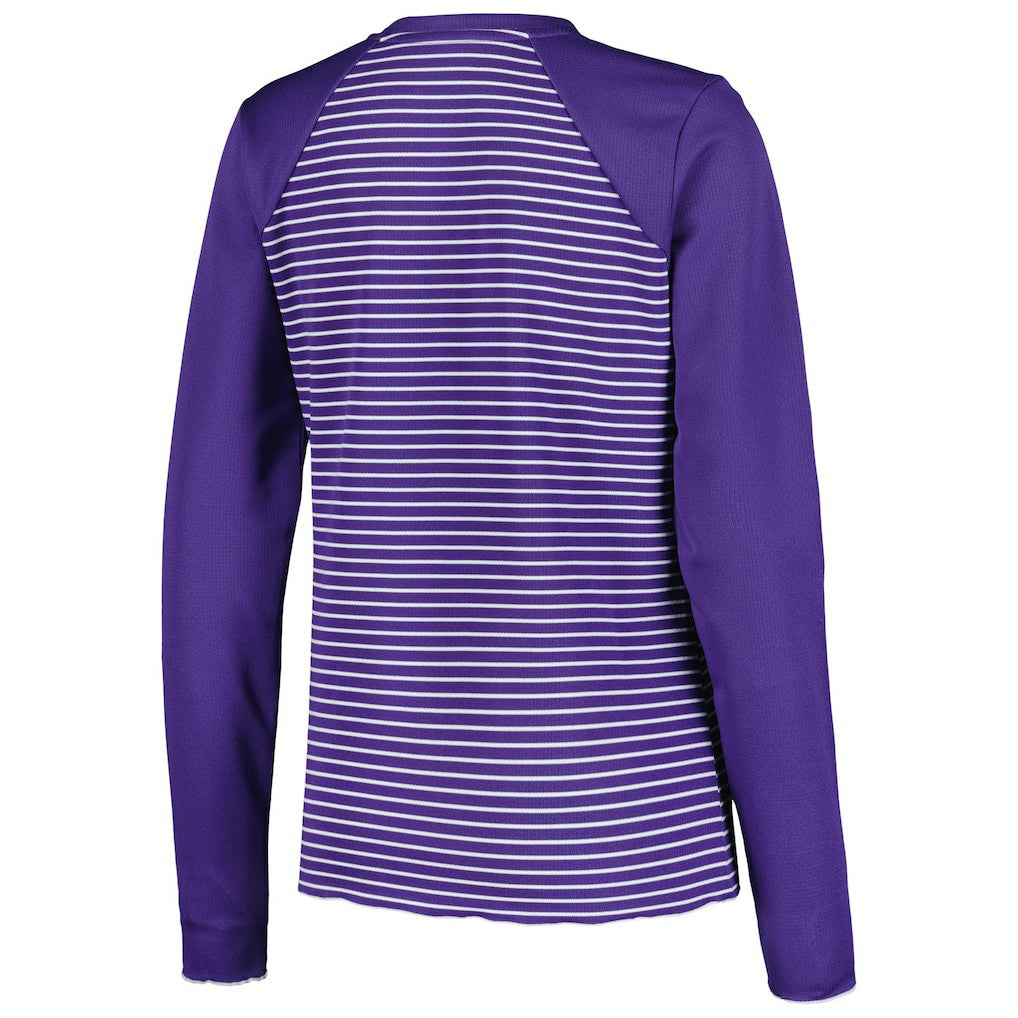 Minnesota Vikings Antigua Women's Maverick Waffle Henley Long Sleeve T-Shirt Purple - NFL