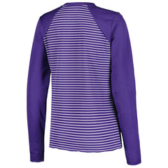Minnesota Vikings Antigua Women's Maverick Waffle Henley Long Sleeve T-Shirt Purple - NFL