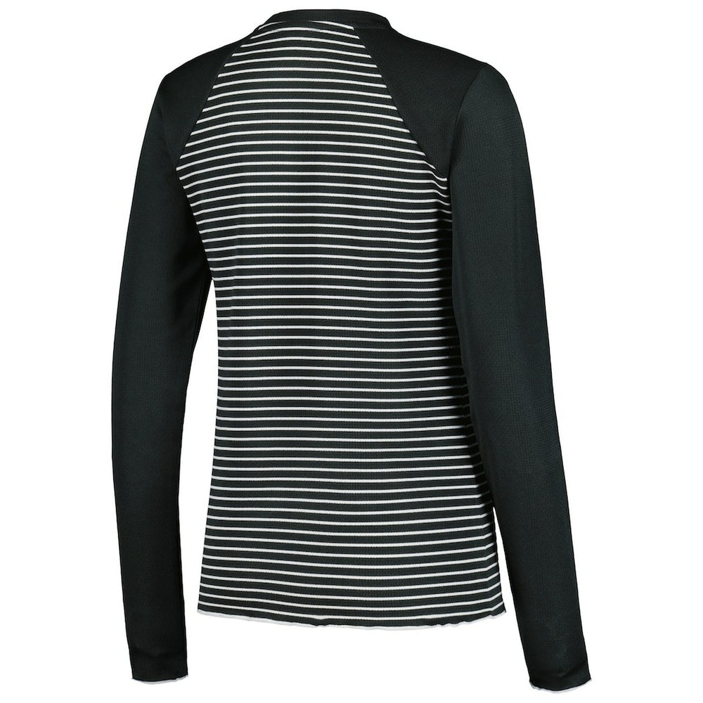 Pittsburgh Steelers Antigua Women's Maverick Waffle Henley Long Sleeve T-Shirt Black - NFL