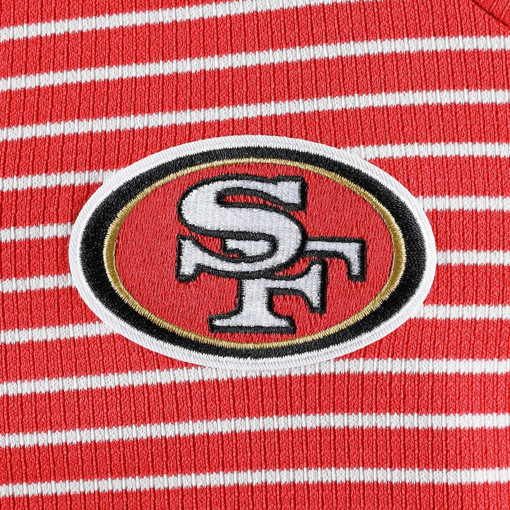 San Francisco 49ers Antigua Women's Maverick Waffle Henley Long Sleeve T-Shirt Scarlet - NFL