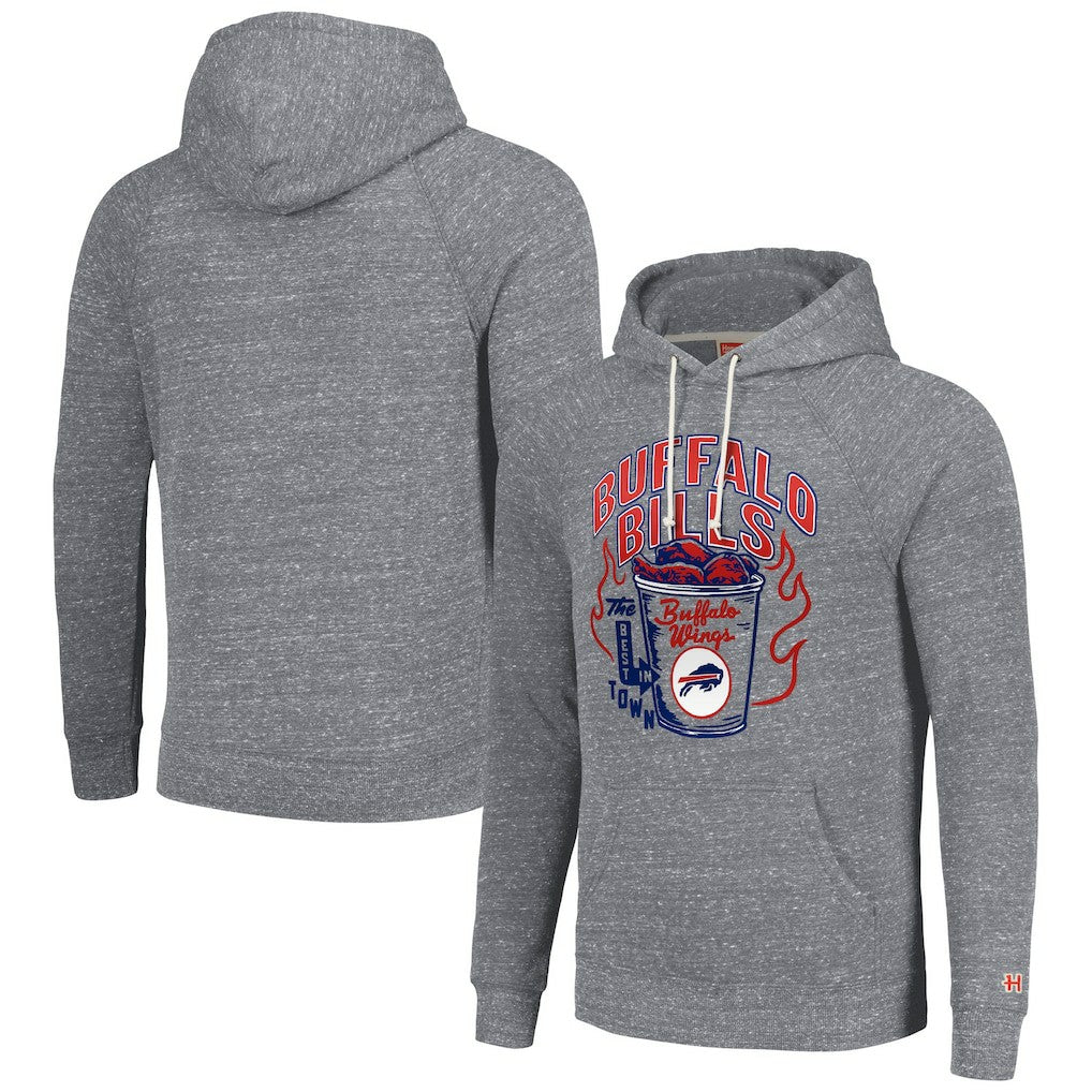 Buffalo Bills Homage Unisex NFL x Guy Fieri’s Flavortown Tri-Blend Pullover Hoodie Gray - NFL