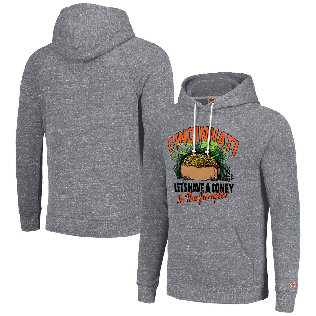 Cincinnati Bengals Homage Unisex NFL x Guy Fieri’s Flavortown Tri-Blend Pullover Hoodie Gray - NFL