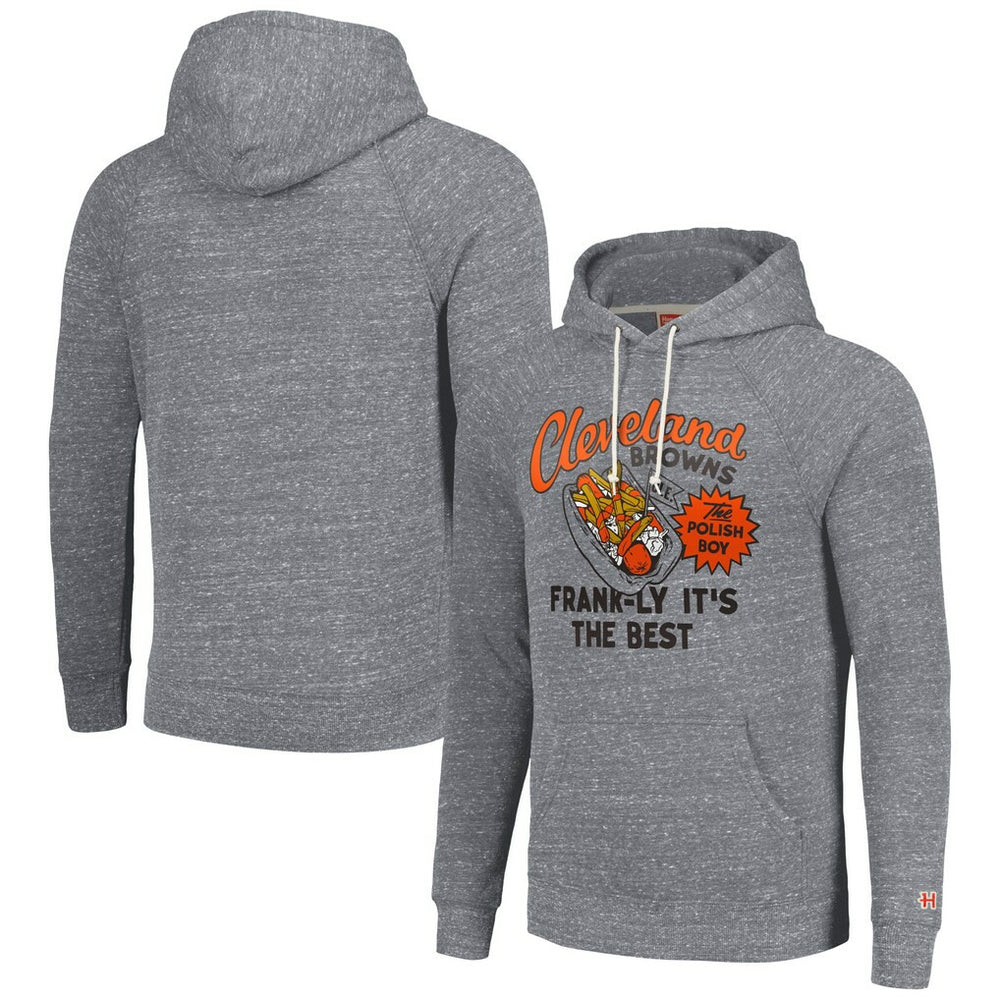 Cleveland Browns Homage Unisex NFL x Guy Fieri’s Flavortown Tri-Blend Pullover Hoodie Gray - NFL