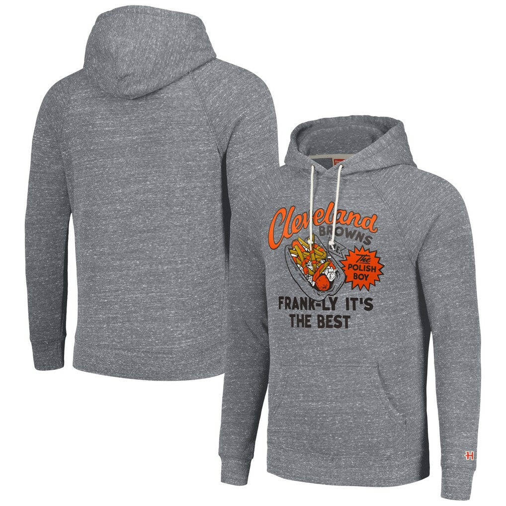 Cleveland Browns Homage Unisex NFL x Guy Fieri’s Flavortown Tri-Blend Pullover Hoodie Gray - NFL