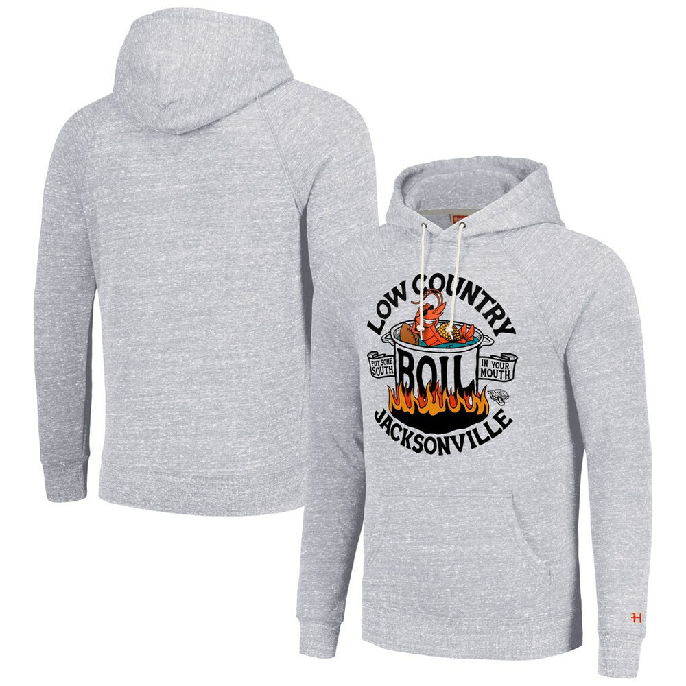Jacksonville Jaguars Homage Unisex NFL x Guy Fieri’s Flavortown Tri-Blend Pullover Hoodie Ash - NFL