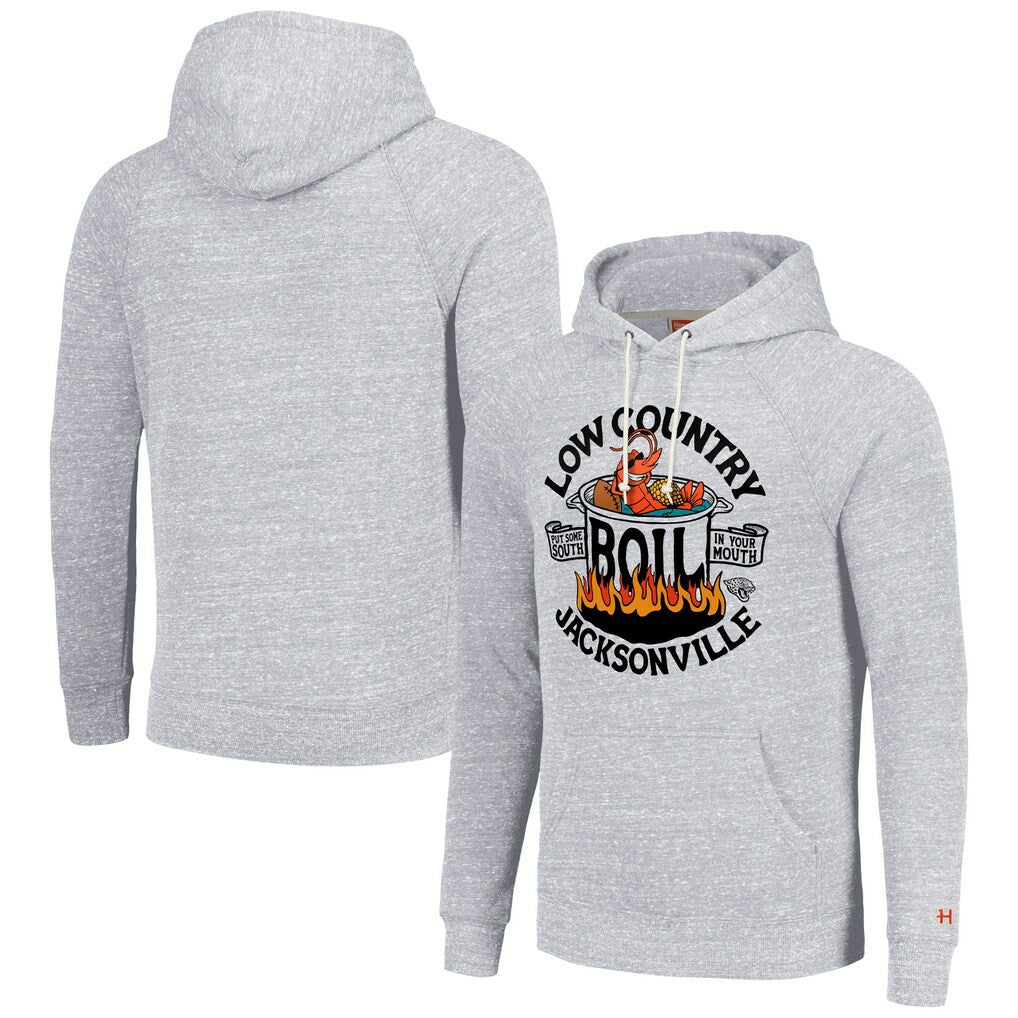 Jacksonville Jaguars Homage Unisex NFL x Guy Fieri’s Flavortown Tri-Blend Pullover Hoodie Ash - NFL