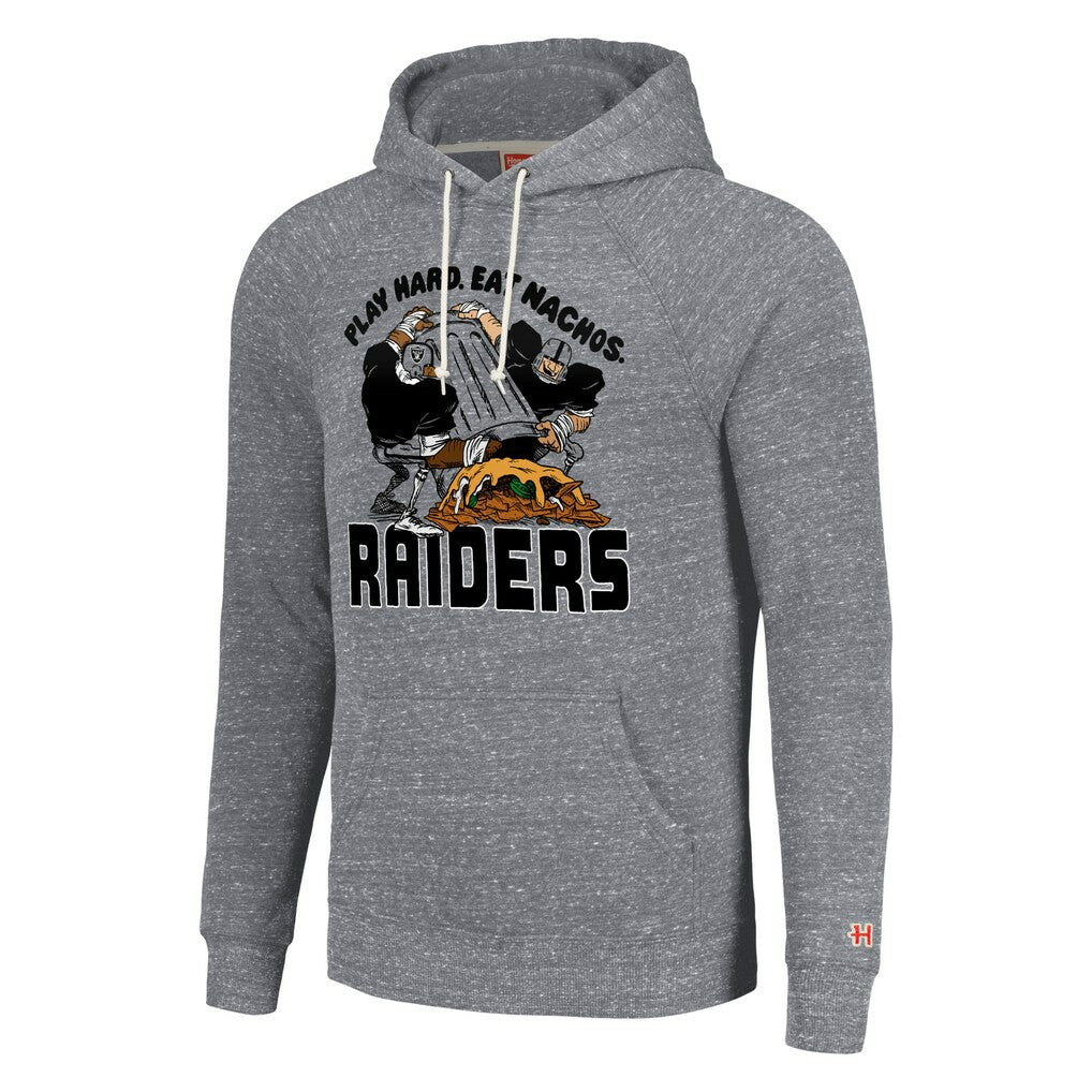 Las Vegas Raiders Homage Unisex NFL x Guy Fieri’s Flavortown Tri-Blend Pullover Hoodie Gray - NFL