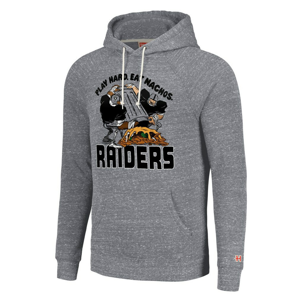 Las Vegas Raiders Homage Unisex NFL x Guy Fieri’s Flavortown Tri-Blend Pullover Hoodie Gray - NFL