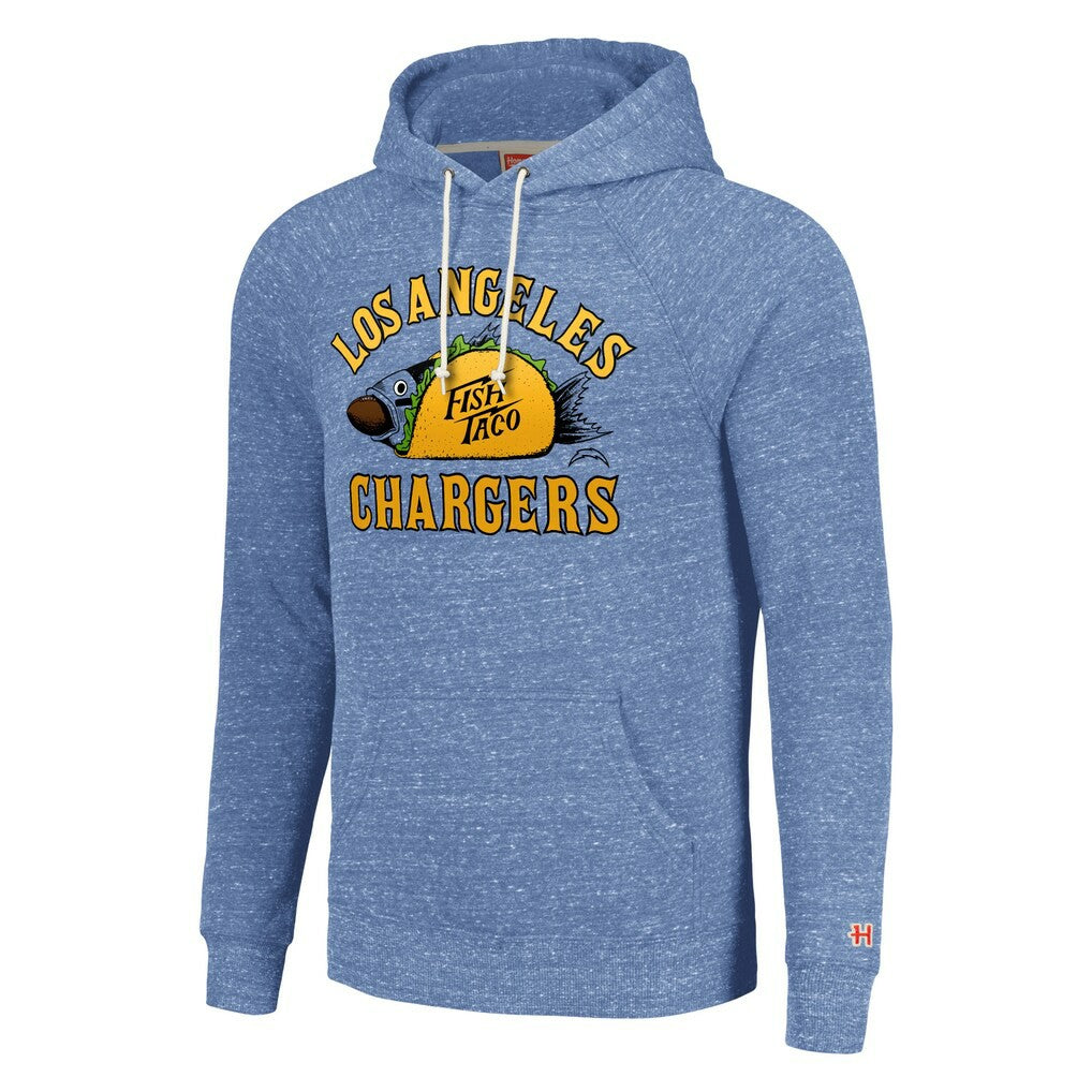 Los Angeles Chargers Homage Unisex NFL x Guy Fieri’s Flavortown Tri-Blend Pullover Hoodie Light Blue - NFL