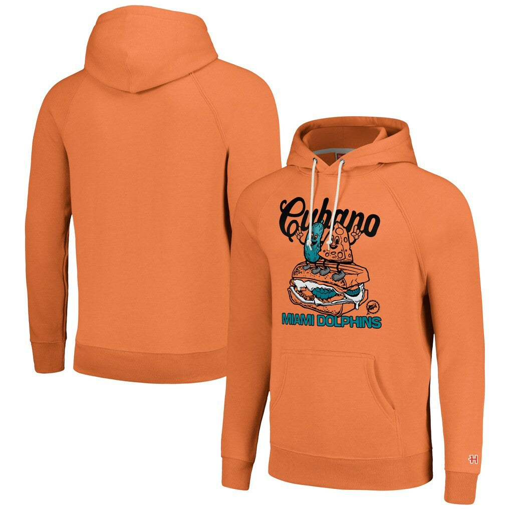 Miami Dolphins Homage Unisex NFL x Guy Fieri’s Flavortown Tri-Blend Pullover Hoodie Gray - NFL