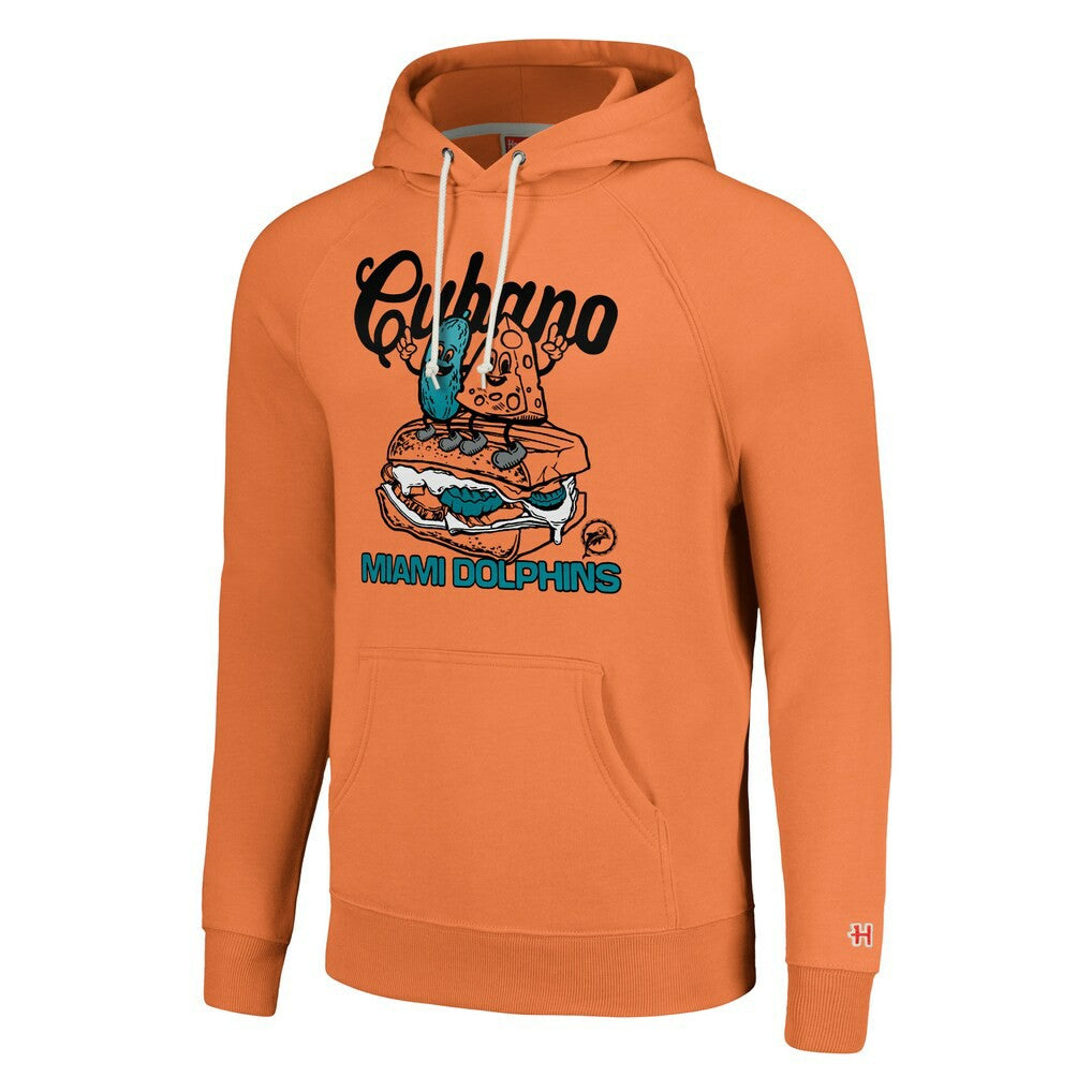 Miami Dolphins Homage Unisex NFL x Guy Fieri’s Flavortown Tri-Blend Pullover Hoodie Gray - NFL