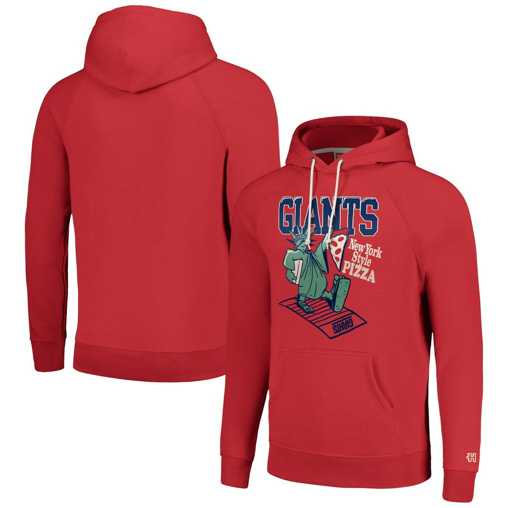 New York Giants Homage Unisex NFL x Guy Fieri’s Flavortown Tri-Blend Pullover Hoodie Red - NFL
