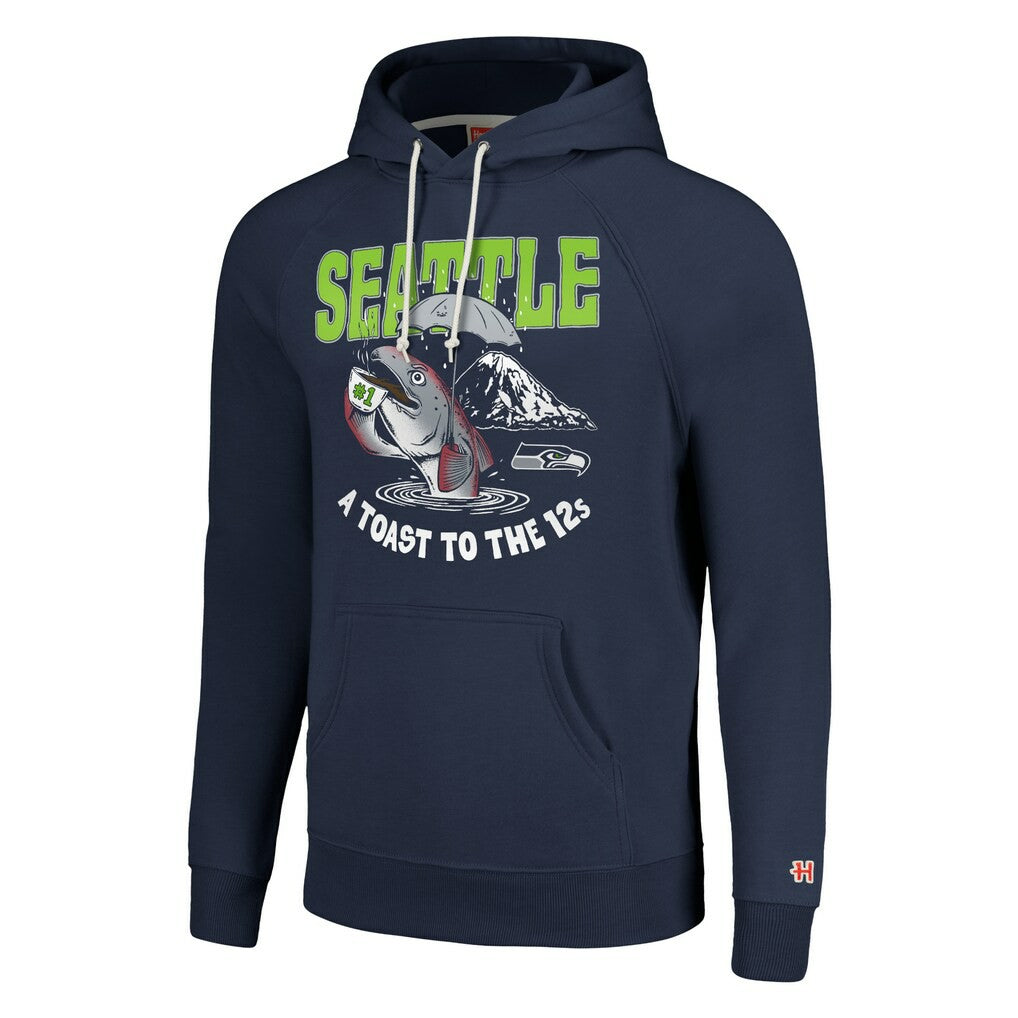Seattle Seahawks Homage Unisex NFL x Guy Fieri’s Flavortown Tri-Blend Pullover Hoodie Navy - NFL