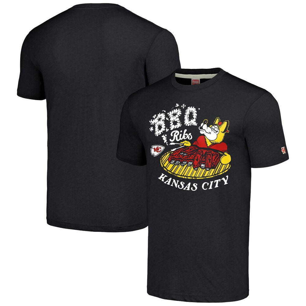 Kansas City Chiefs Homage Unisex NFL x Guy Fieri’s Flavortown Tri-Blend T-Shirt Charcoal - NFL