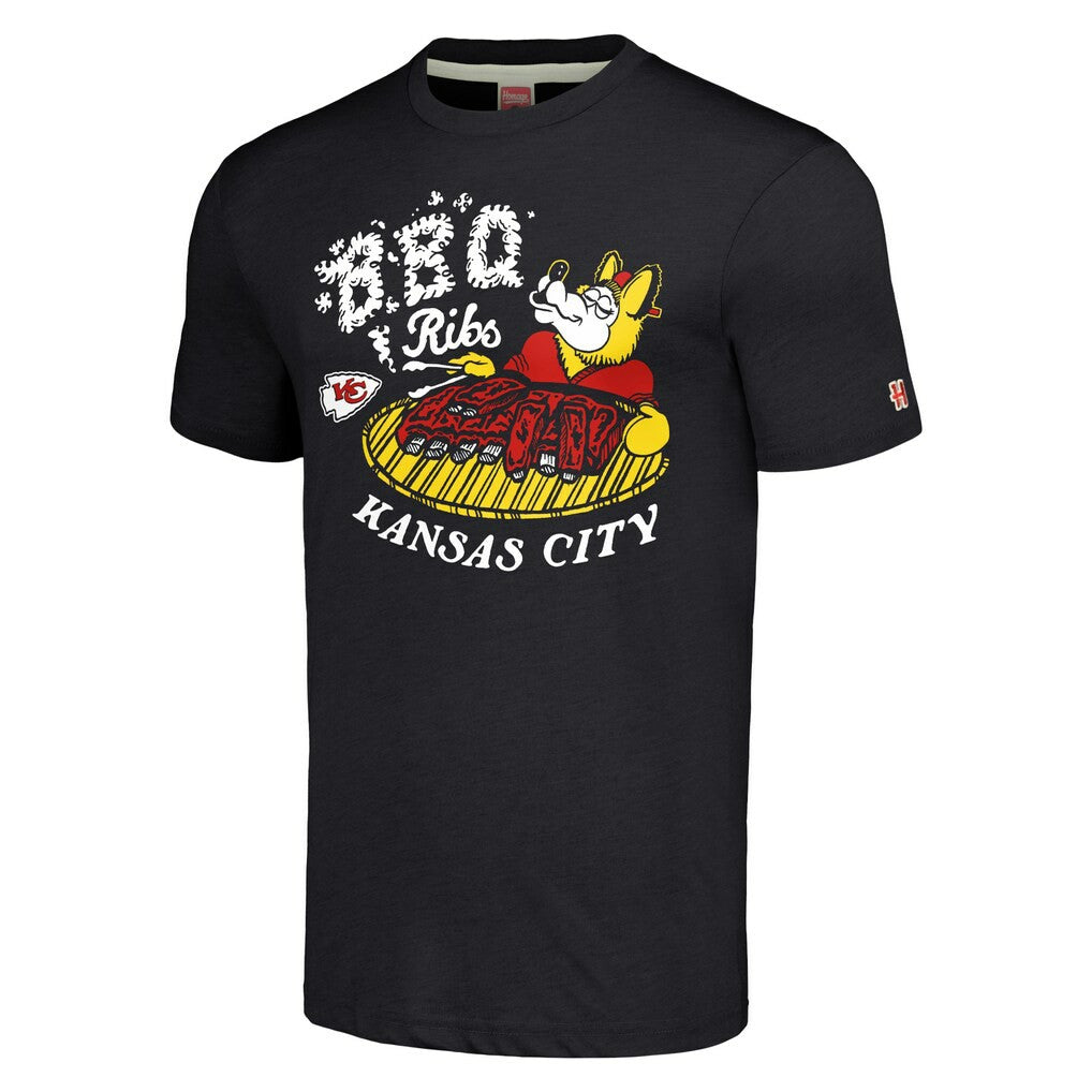Kansas City Chiefs Homage Unisex NFL x Guy Fieri’s Flavortown Tri-Blend T-Shirt Charcoal - NFL