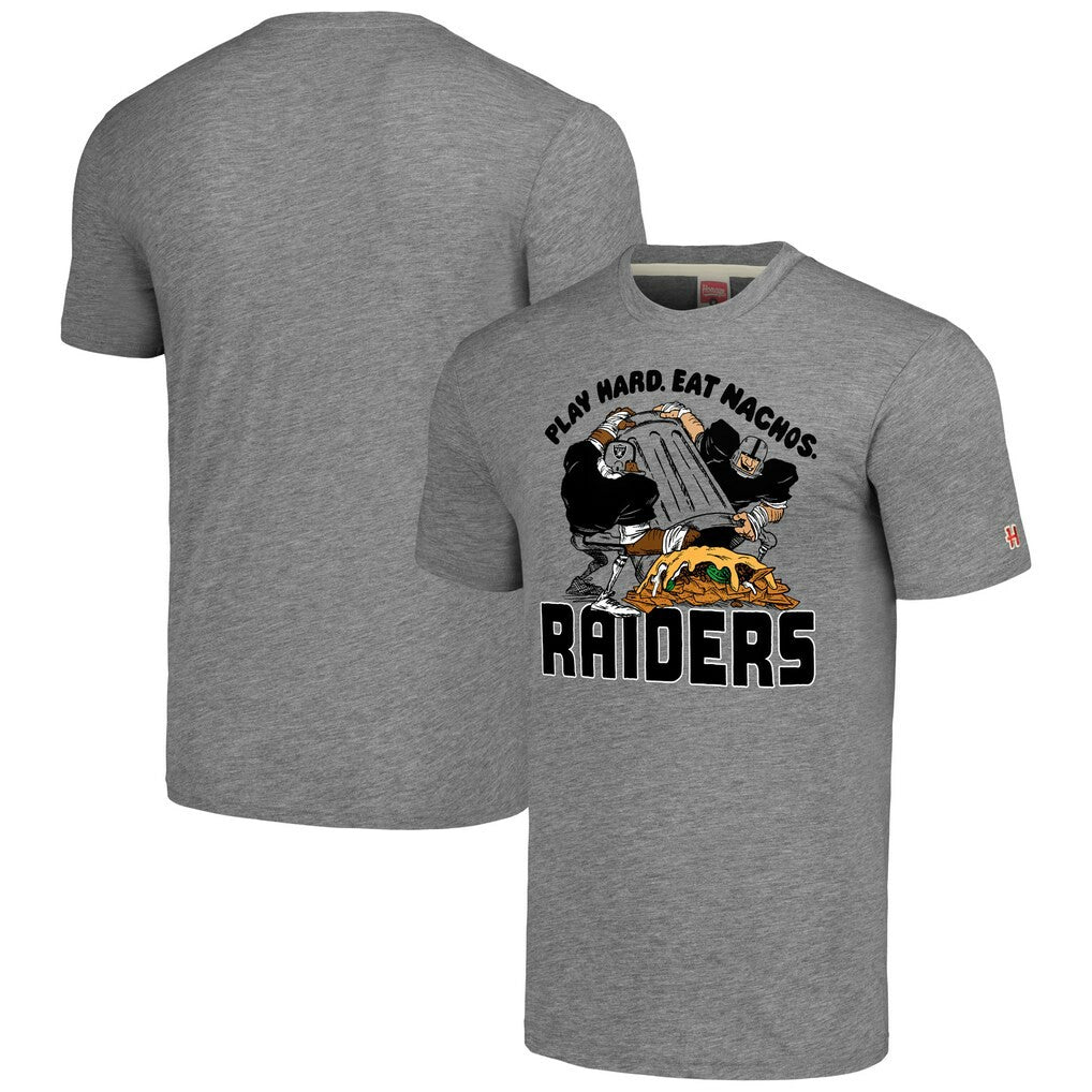 Las Vegas Raiders Homage Unisex NFL x Guy Fieri’s Flavortown Tri-Blend T-Shirt Gray - NFL