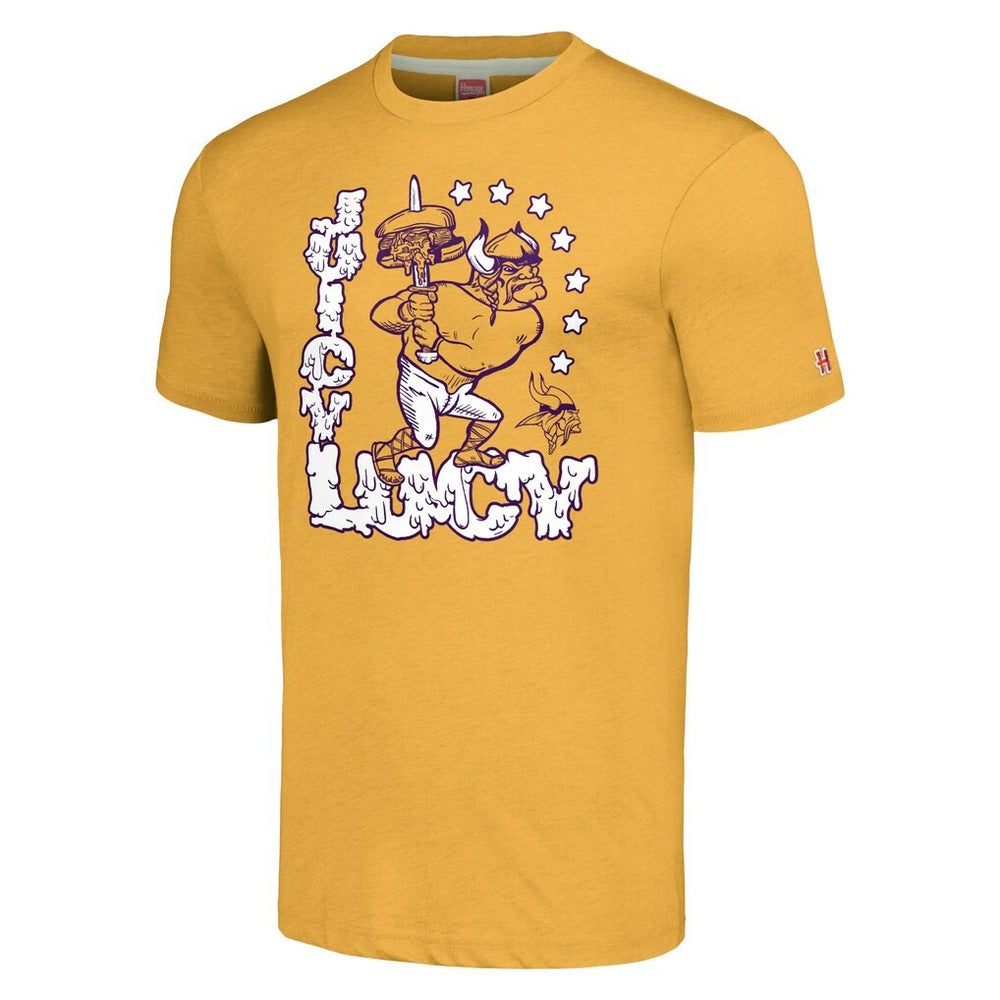 Minnesota Vikings Homage Unisex NFL x Guy Fieri’s Flavortown Tri-Blend T-Shirt Gold - NFL