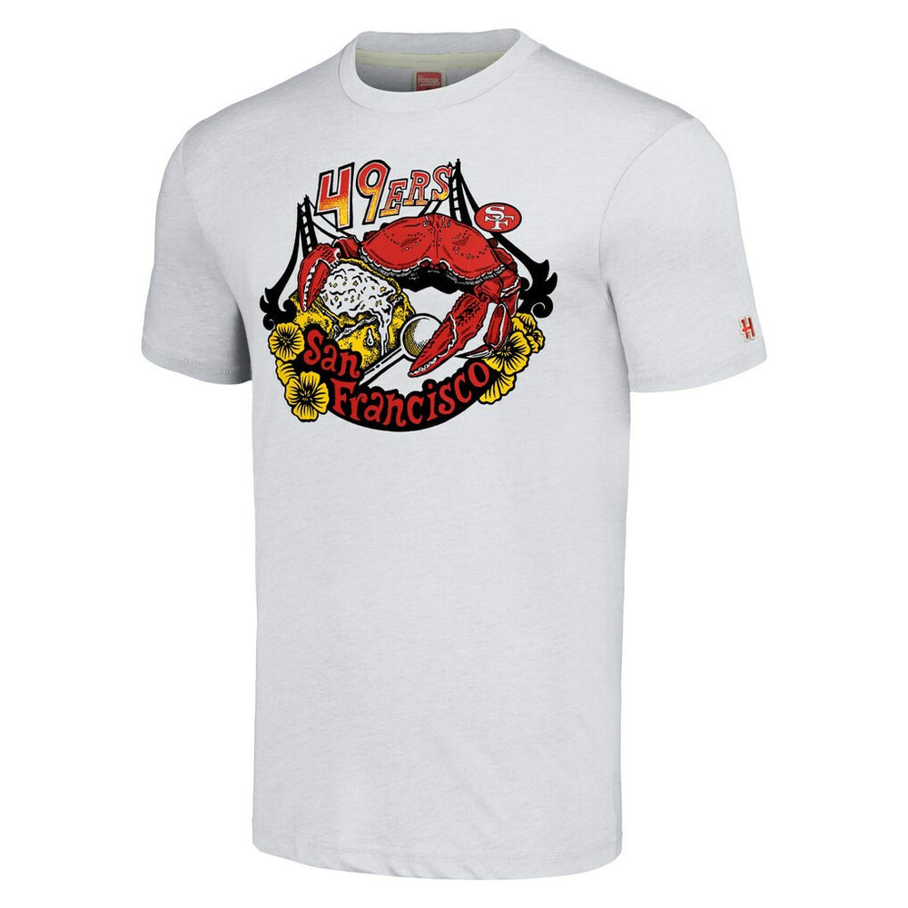 San Francisco 49ers Homage Unisex NFL x Guy Fieri’s Flavortown Tri-Blend T-Shirt Ash - NFL