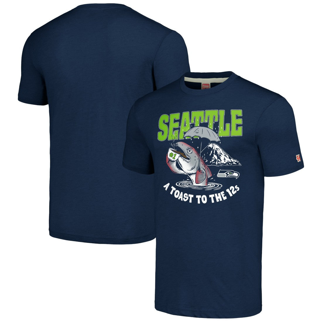 Seattle Seahawks Homage Unisex NFL x Guy Fieri’s Flavortown Tri-Blend T-Shirt Navy - NFL