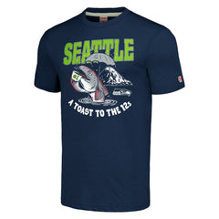 Seattle Seahawks Homage Unisex NFL x Guy Fieri’s Flavortown Tri-Blend T-Shirt Navy - NFL