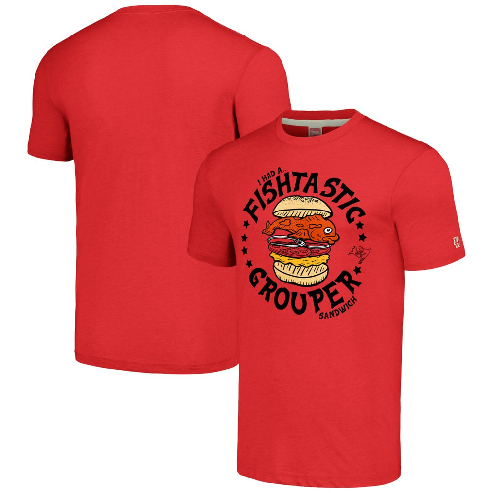 Tampa Bay Buccaneers Homage Unisex NFL x Guy Fieri’s Flavortown Tri-Blend T-Shirt Red - NFL