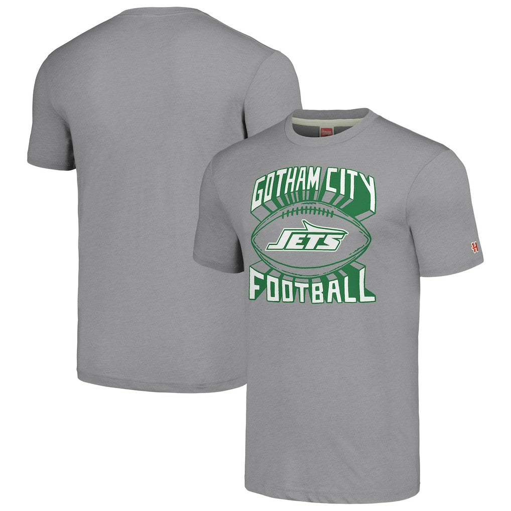New York Jets Homage Hyper Local Tri-Blend T-Shirt Gray - NFL
