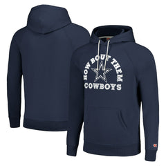 Dallas Cowboys Homage Unisex Hyperlocal Raglan Pullover Hoodie Navy - NFL