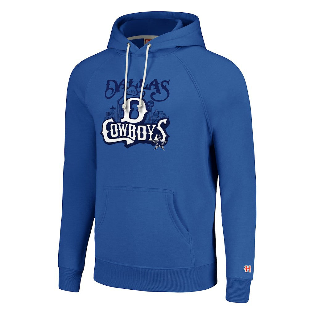 Dallas Cowboys Homage Unisex Hyperlocal Raglan Pullover Hoodie Royal - NFL