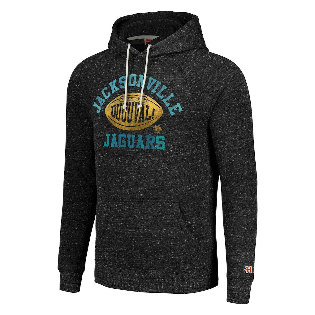 Jacksonville Jaguars Homage Unisex Hyperlocal Raglan Pullover Hoodie Heather Charcoal - NFL