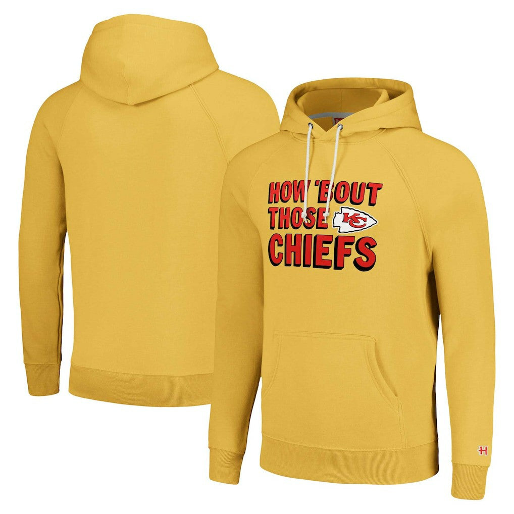 Kansas City Chiefs Homage Unisex Hyperlocal Raglan Pullover Hoodie Gold - NFL